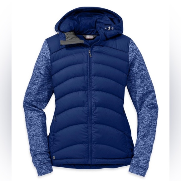 Outdoor Research Jackets & Blazers - EUC Outdoor Research Plaza Down Hoodie Cobalt Blue